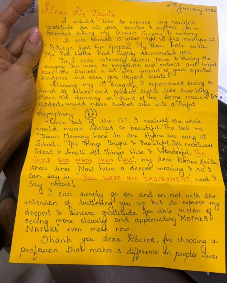 Patient-written testimonial